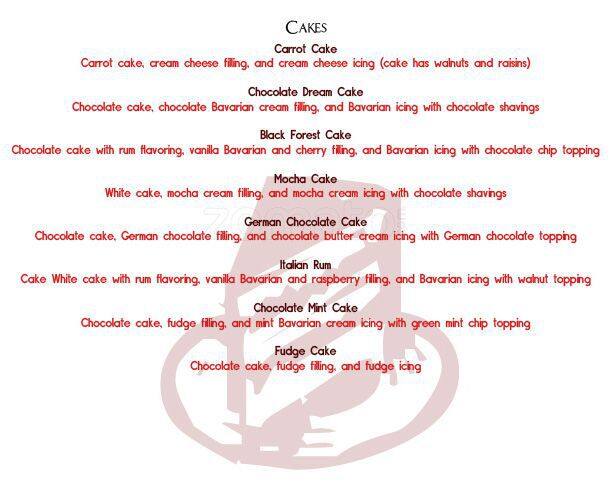 Carta de Pike Place Bakery