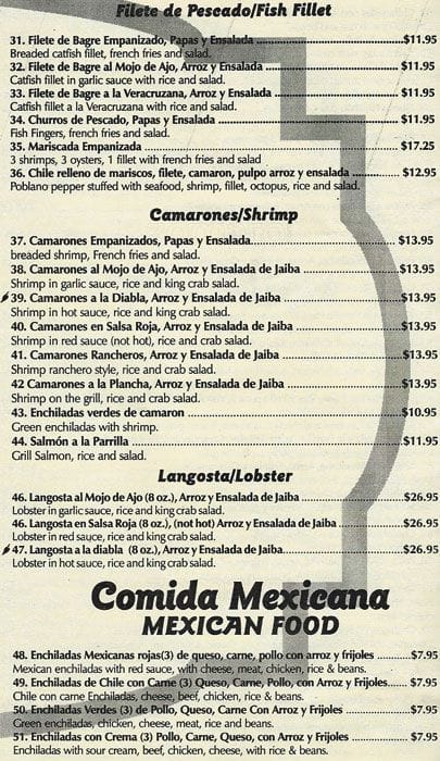 Mexico Lindo Menu, Menu For Mexico Lindo, Terrell, Terrell - Urbanspoon 