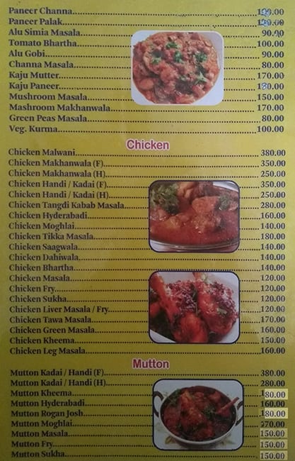 Kiran Restaurant & Bar menu