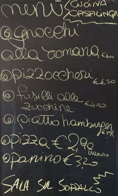Menu di Bakery & Coffee – LOCATELLI 
