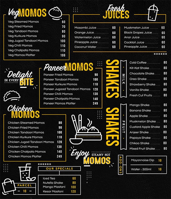 Menu of Momo's Corrner, Kharadi, Pune