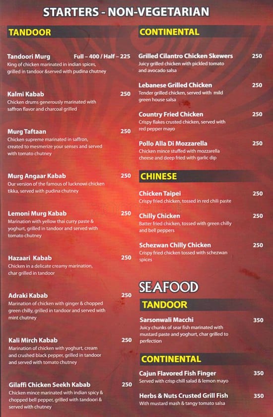 Menu at Amoeba Sports Bar, Bengaluru, 23