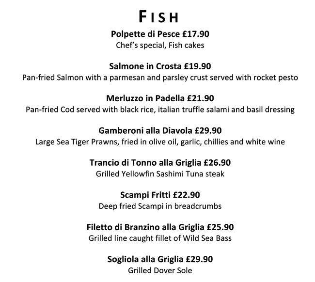 Giorgio menu