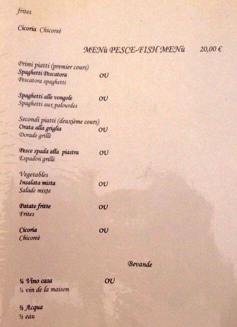 Menu di Da Giuseppe 