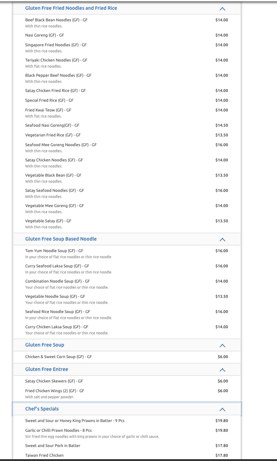 Menu at Noodle Hot Wok fast food, Oakleigh