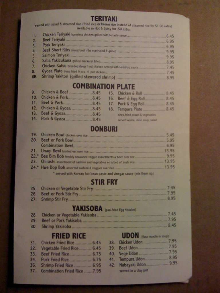 new york teriyaki menu menu for new york teriyaki yakima yakima