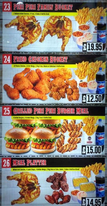 Menu at Fully Loaded fast food, London