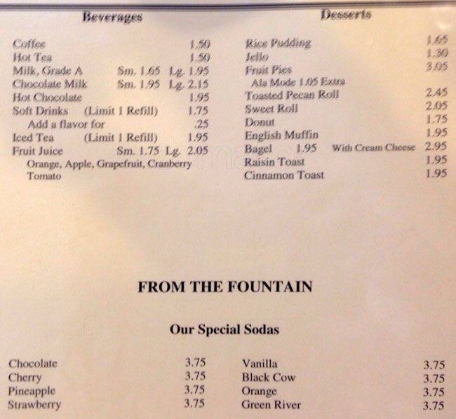 Menu at Porters Grille & Fountain restaurant, Des Plaines