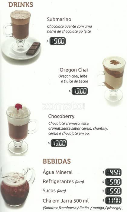 Havanna Café - Shopping Ibirapuera cardápio