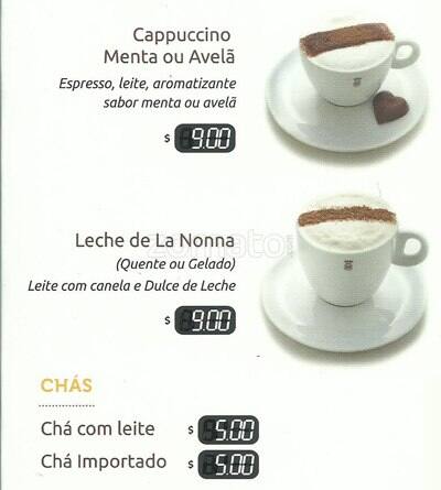 Havanna Café - Shopping Ibirapuera cardápio