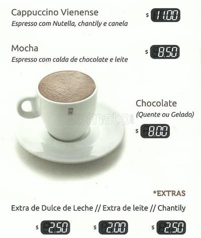 Havanna Café - Shopping Ibirapuera cardápio