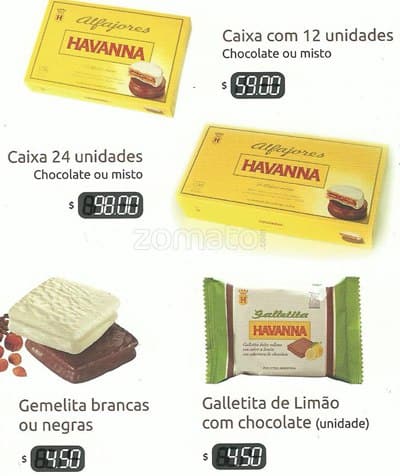 Havanna Café - Shopping Ibirapuera cardápio