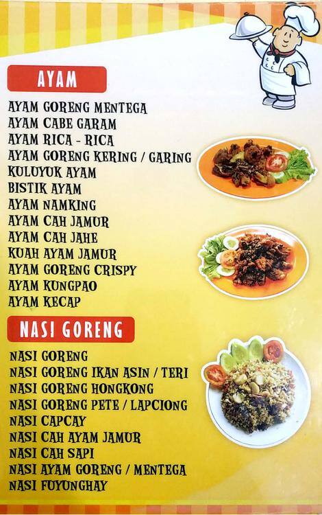 Menu at Lomie Thua Tou restaurant, West Jakarta, Jl. Blvd Raya