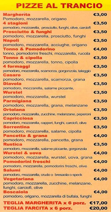 Menu di Mister Panzerotto 4 