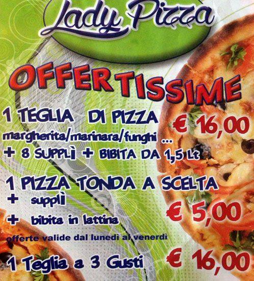 Menu di Lady Pizza Roma 