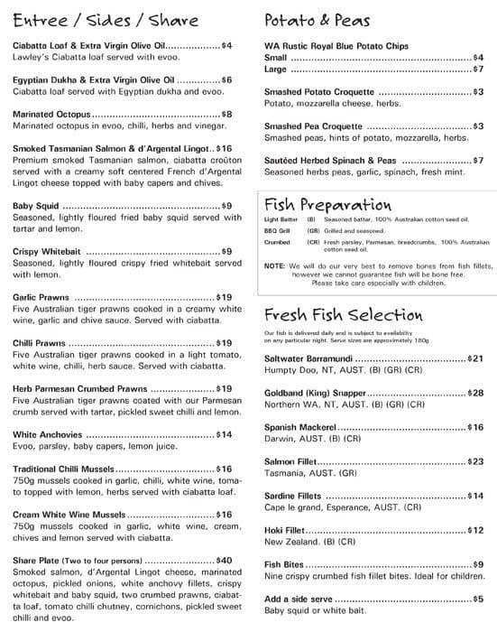 Fish’d Perth Menu, Menu for Fish’d Perth, Perth CBD, Perth - Urbanspoon ...