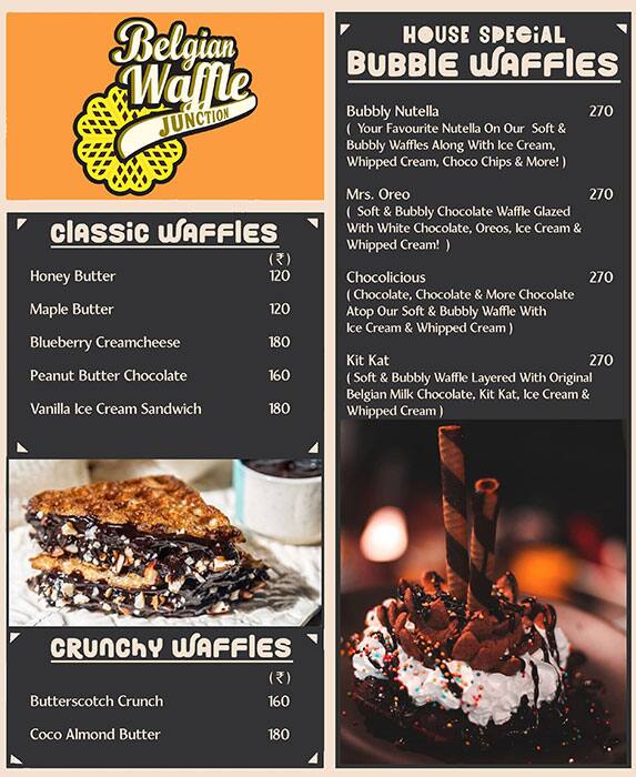 Menu at Belgian Waffle Junction, Kolkata, 106