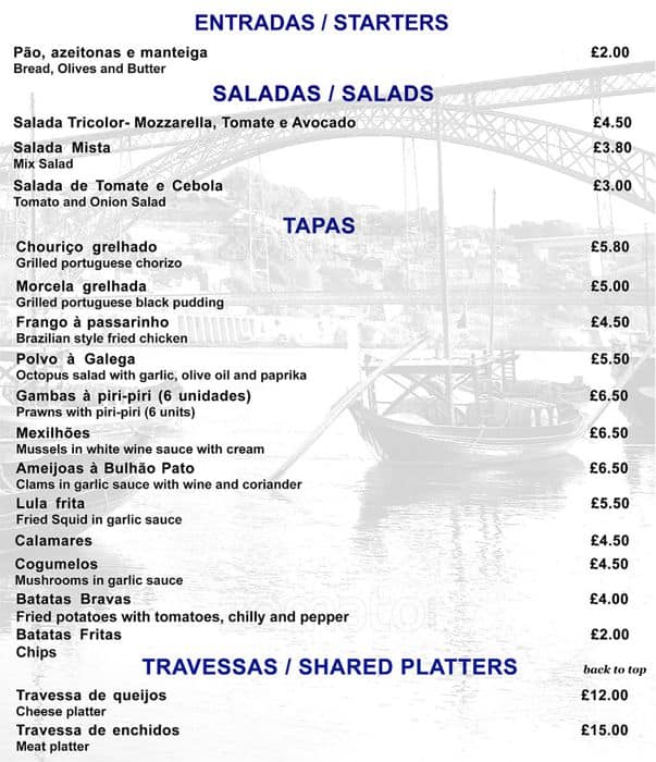 Porto Cafe Bar Menu, Menu for Porto Cafe Bar, Stockwell, London Zomato UK