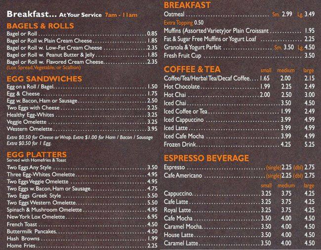 Chickpea Menu, Menu for Chickpea, Lower Manhattan, New York City