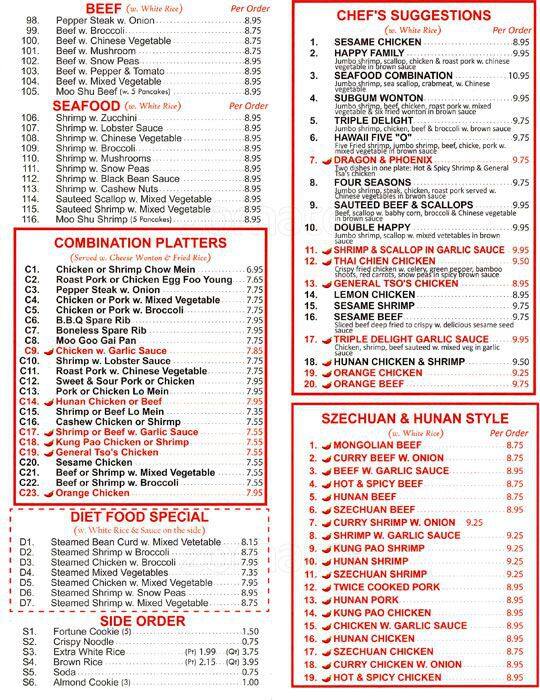 Great Wall Menu Menu For Great Wall Brighton Denver
