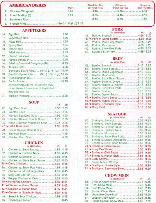 Szechuan Garden Menu Menu For Szechuan Garden Bridesburg