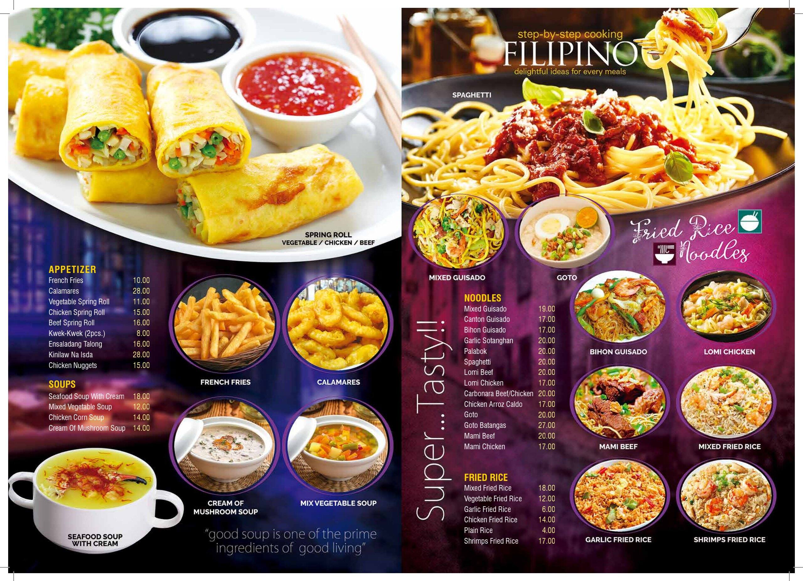 Menu of Manila Pinoy Bakery, Al Khalidiya, Abu Dhabi