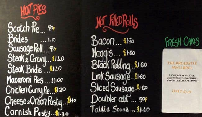 Breadstix menu