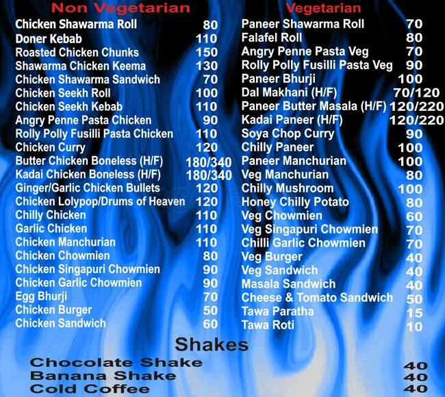 Lebanon & Beyond menu