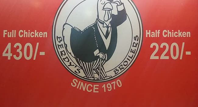 Berdy's Chicken menu