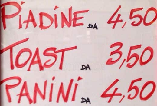 Menu di Cafè Maria 