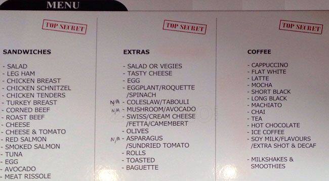The Embassy menu