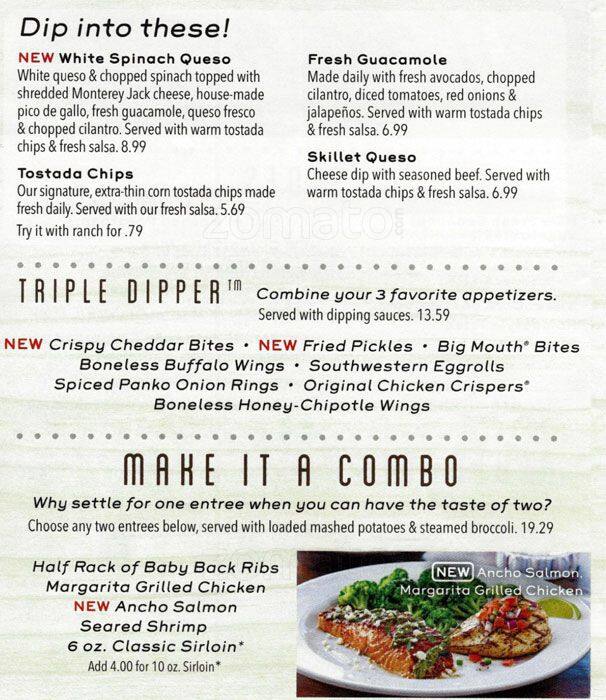 Menu at Chili's pub & bar, Homer Glen, S Bell Rd