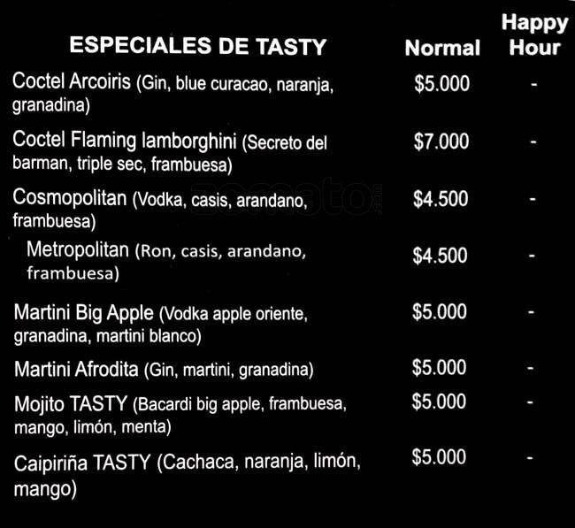 Carta de Tasty