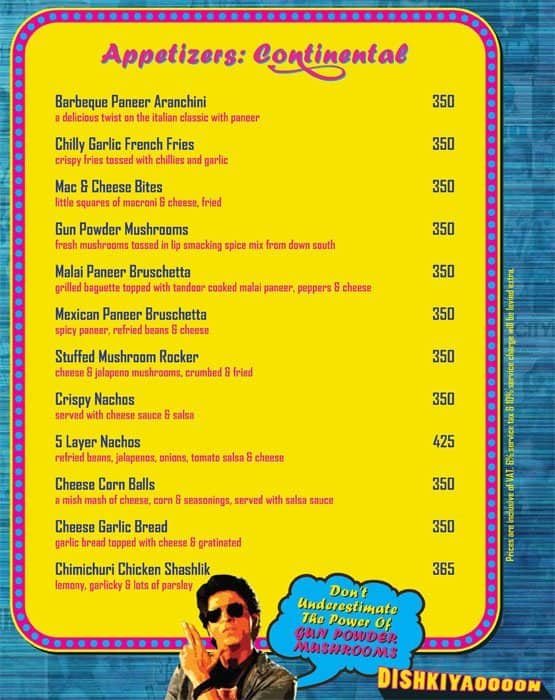 U Turn - Box Office menu