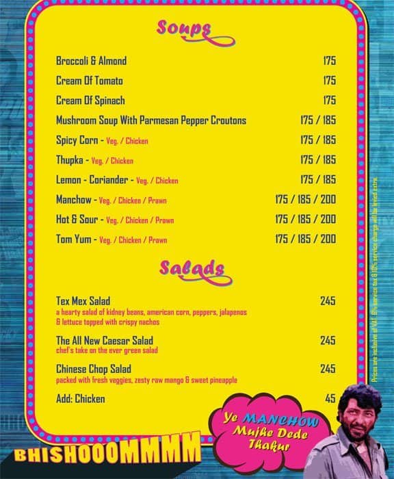 U Turn - Box Office menu