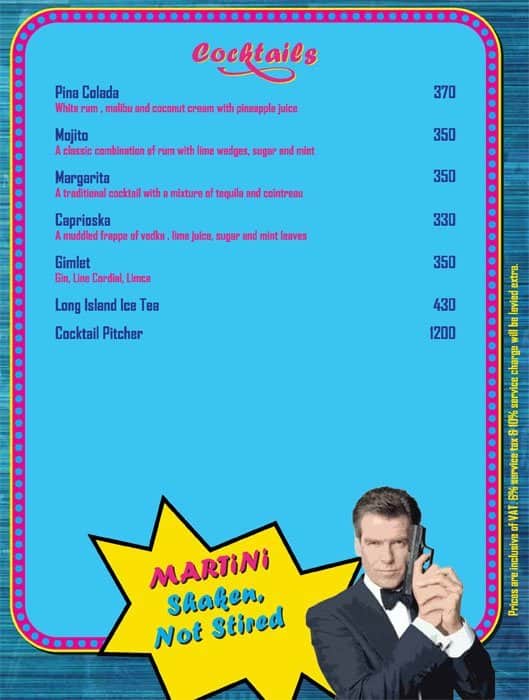 U Turn - Box Office menu