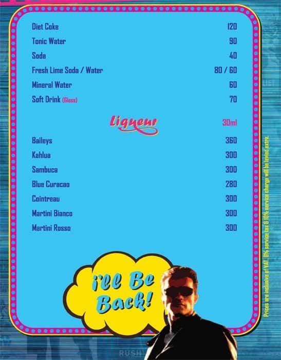 U Turn - Box Office menu