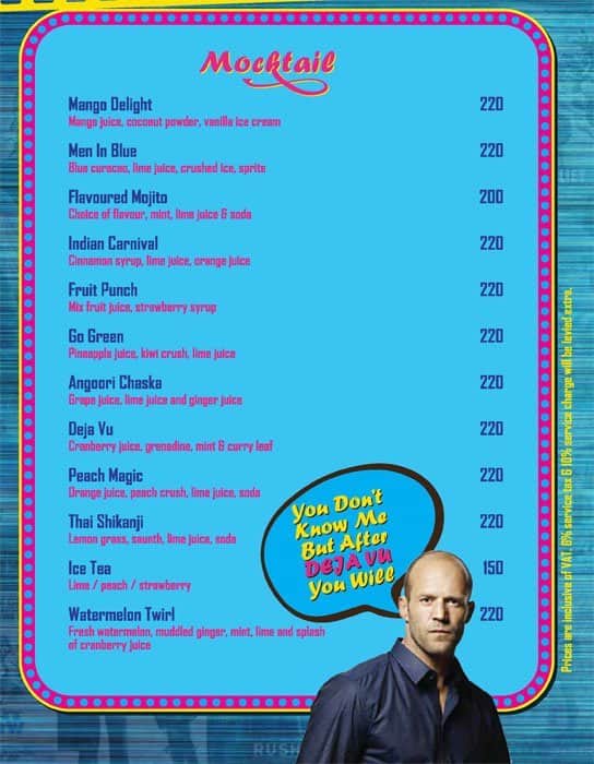 U Turn - Box Office menu