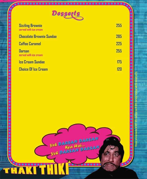 U Turn - Box Office menu