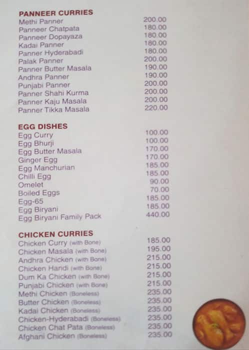 Dolphin Biryani House menu