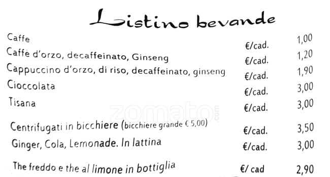 Menu di Cibò 