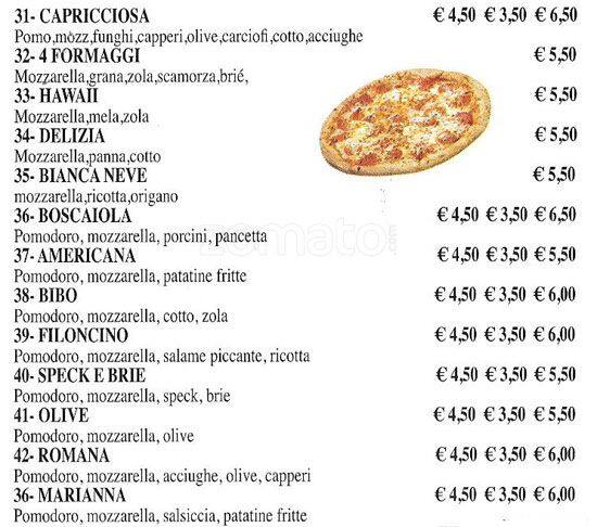 Menu di Timavo 