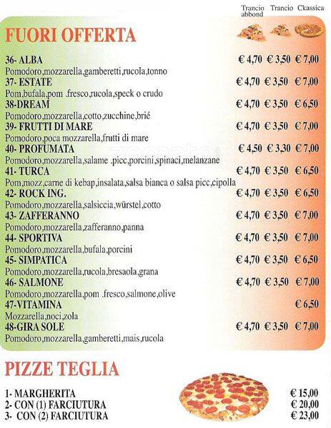 Menu di Timavo 