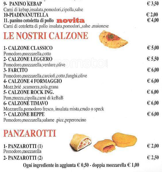 Menu di Timavo 