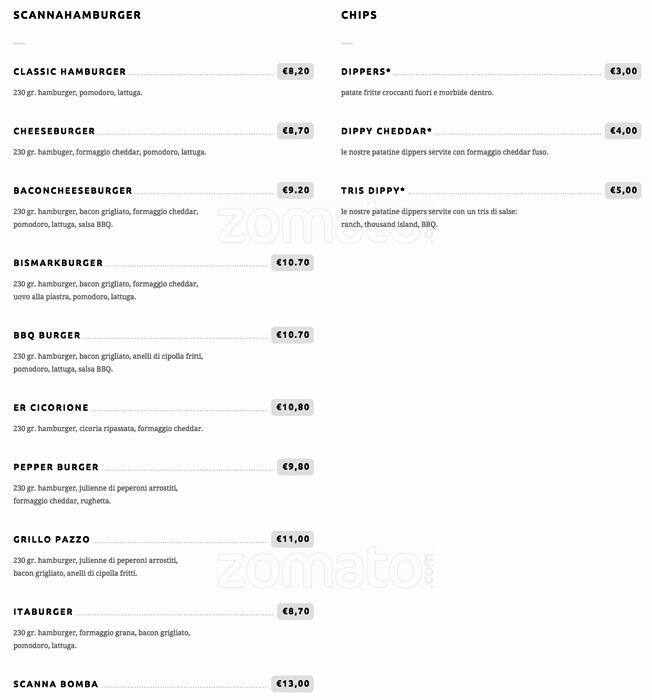 Menu di Scannagrilli 