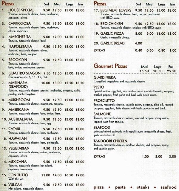 Piccolino Pizza Menu, Menu for Piccolino Pizza, Mount Waverley