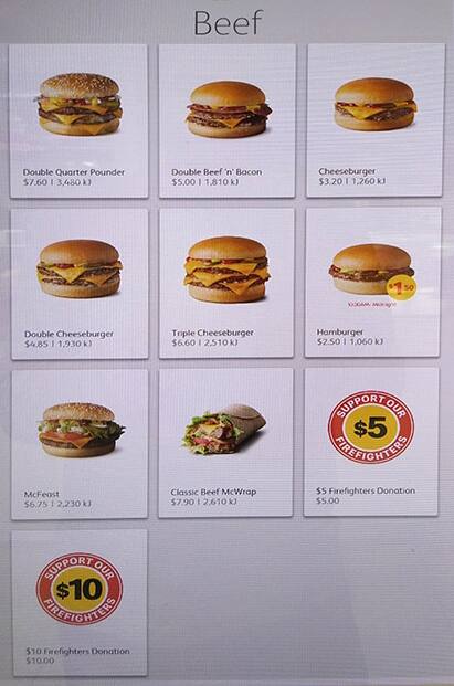 Mcdonald S Menu Menu For Mcdonald S Hawthorn Melbourne