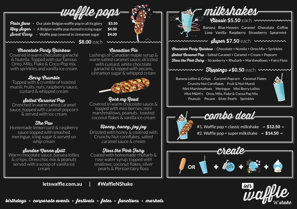 Let's Waffle N Shake Menu Urbanspoon/Zomato
