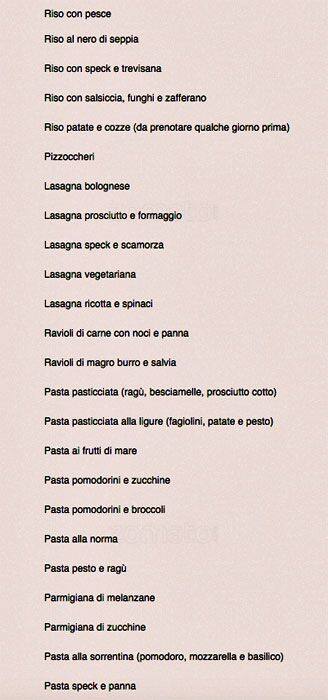 Menu di kilomangiaro 