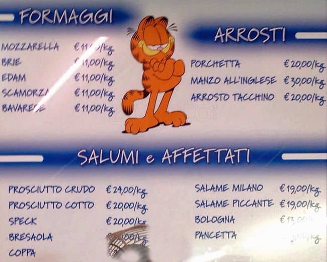 Menu di kilomangiaro 